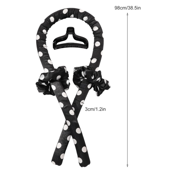 🌻4/$20 Heatless Black Satin Polka Dot Headband Curler Kit For Women
New Product - Picture 7 of 7